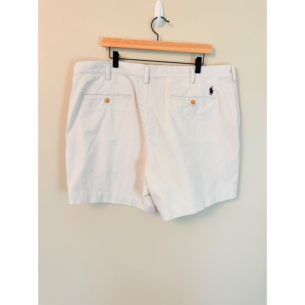 Polo Ralph Lauren Classic Fit 6" Chino Shorts Birch Tan Size 42 Stretch - Picture 7 of 9